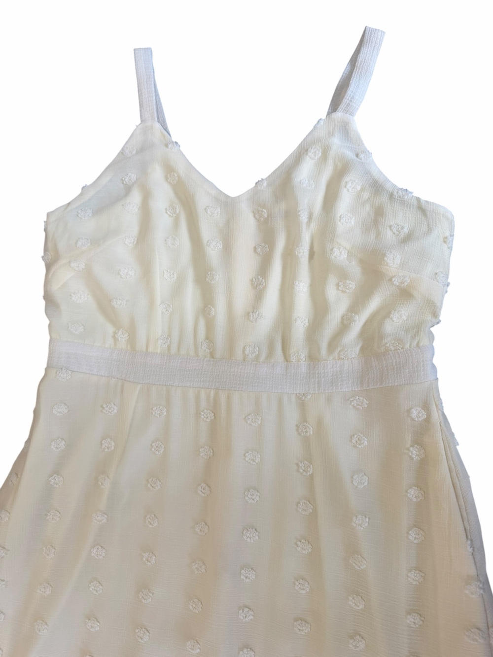 Listicle White Swiss‎ Dot Midi Dress – Fully Lined Cottagecore Sundress - Picture 2 of 11